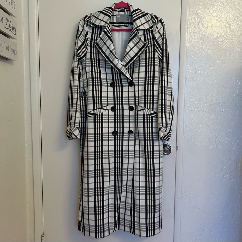 ASOS plaid pattern coat